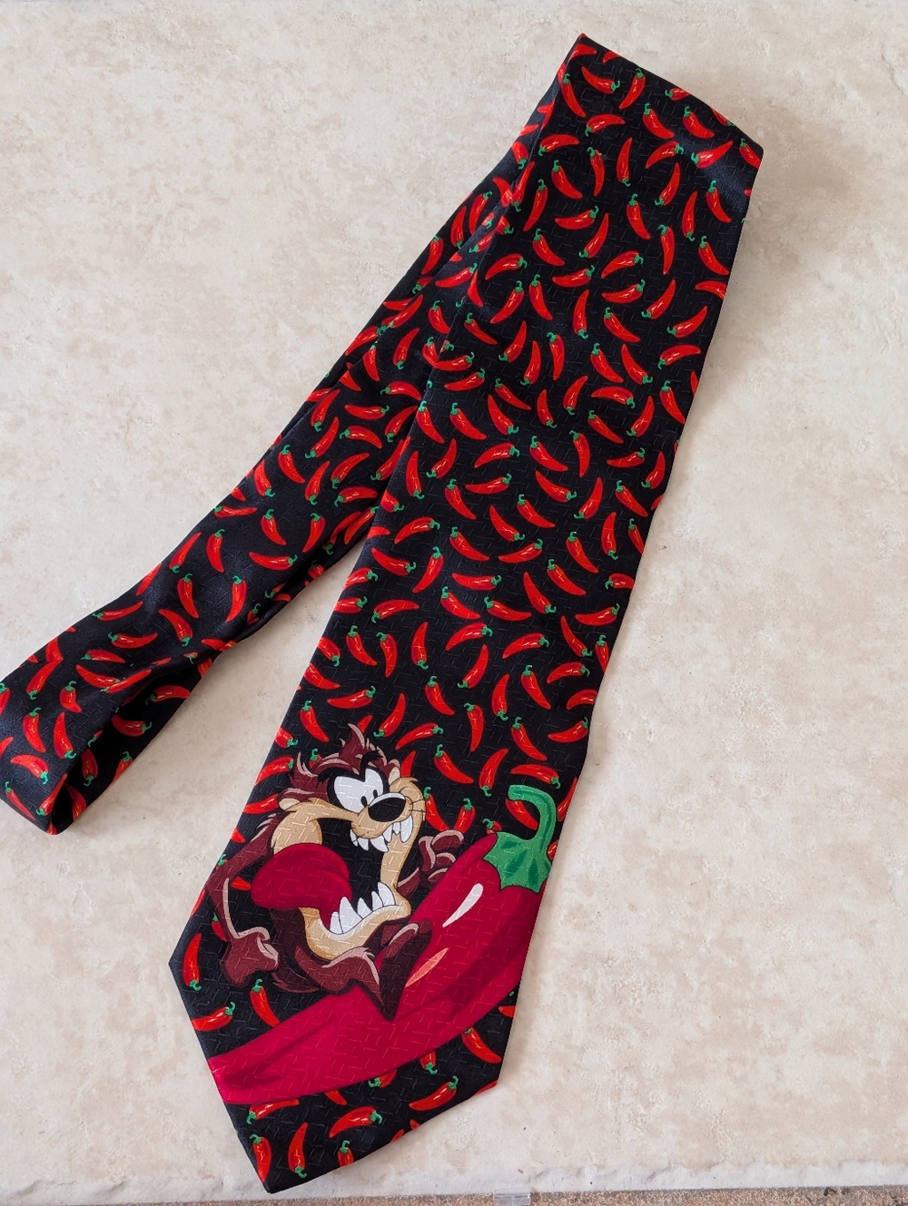 Tazmanian Devil Hot Peppers Neck Tie